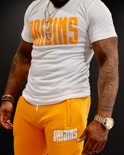 Origins Stacked Joggers Set Orange